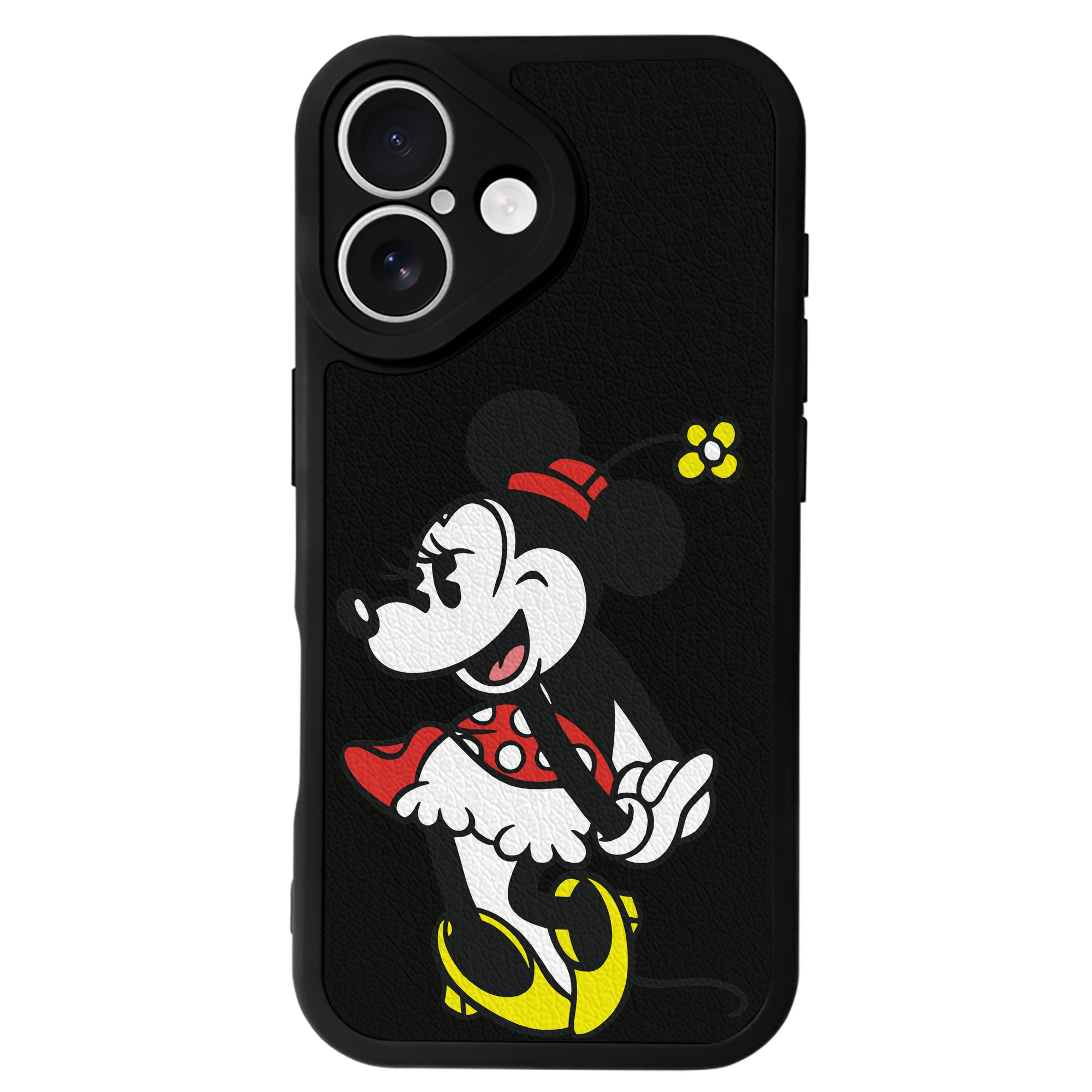 （画像用） ミッキーマウス Mickey Mouse 【iPhone 16シリーズ対応】シリコンスマホケース（レザー調） 材質：シリコン